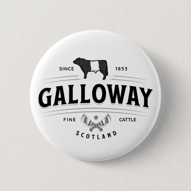 Beste gelb Galloway Rasse Abzeichen Belohnungen Button (Vorderseite)