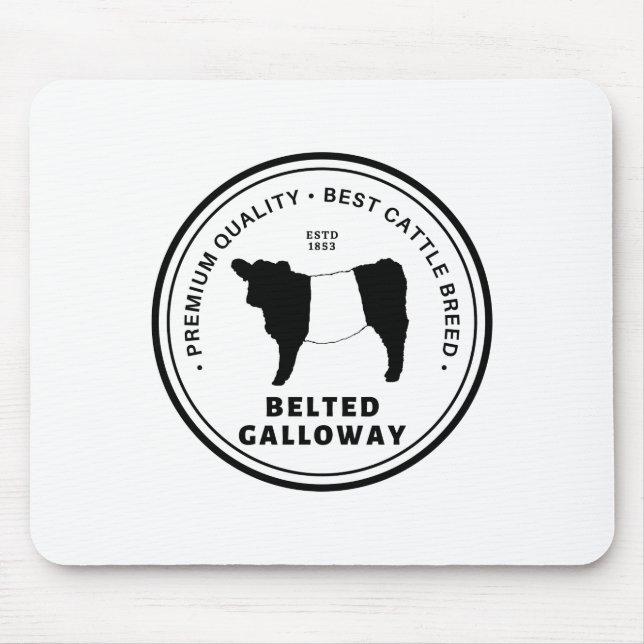 Beste gelb Galloway Rasse Abzeichen Belohnungen Mousepad (Vorne)