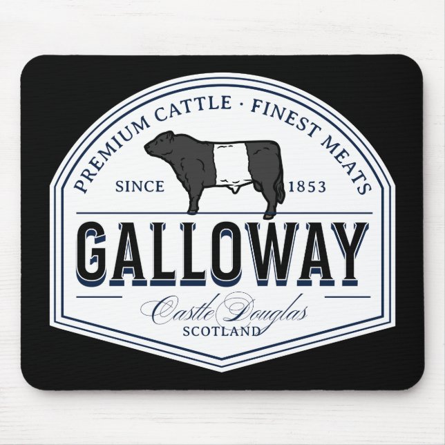 Beste gelb Galloway Rasse Abzeichen Belohnungen Mousepad (Vorne)