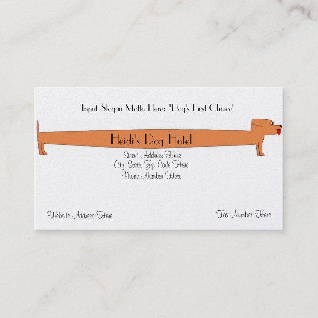 BESTE GESCHÄFTSKARTEN - HUNDE VERWANDTE UNTERNEHME VISITENKARTE (Vorderseite)