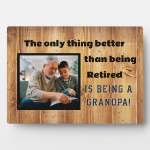 Beste Geschenk! Ruhestands-Opa-Foto-Tafel Fotoplatte