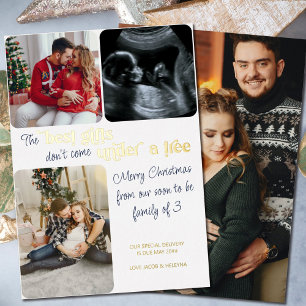 Beste Geschenke Familie 3 Weihnachtsschwangerschaf Folien Feiertagskarte