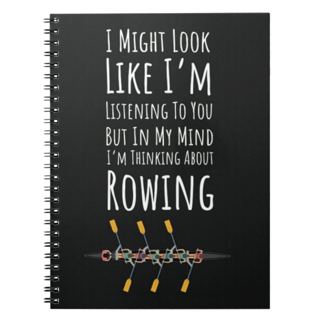 Beste Geschenke für Crew Rowers Funny Rowing Spric Notizblock (Vorderseite)