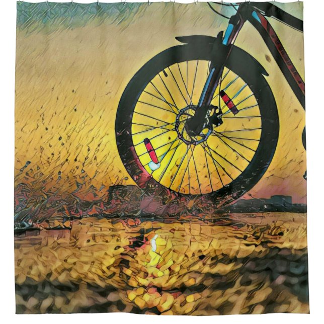 Beste Geschenke für Radfahrer Duschvorhang (Vorderseite)