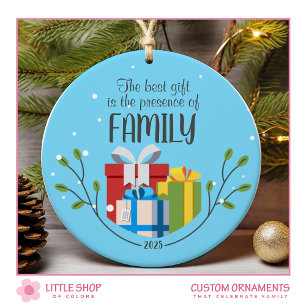 Beste Geschenke sind personalisierte Familienfotos Keramik Ornament