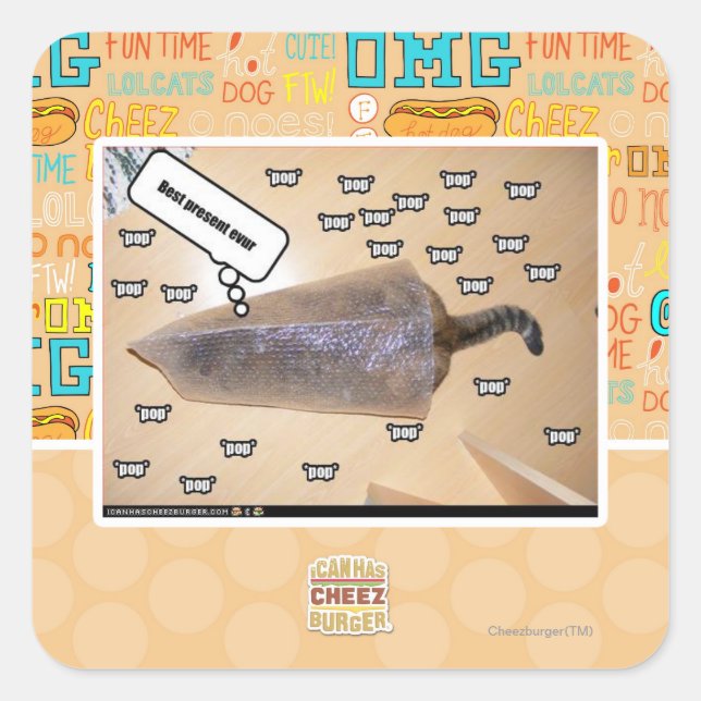 Beste Geschenkveranstaltung Quadratischer Aufkleber (Vorderseite)