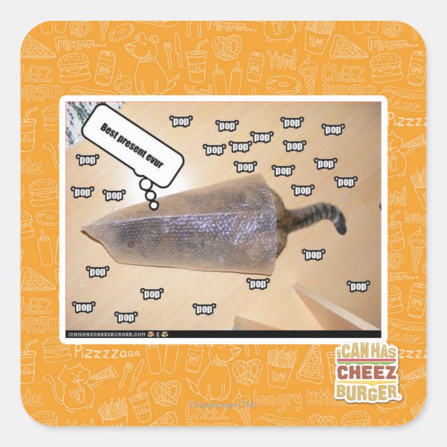 Beste Geschenkveranstaltung Quadratischer Aufkleber (Vorderseite)