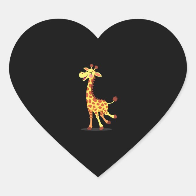 Beste Giraffe Kunst für Männer Frauen Erwachsene G Herz-Aufkleber (Vorderseite)