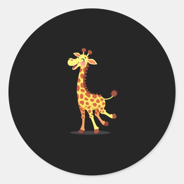 Beste Giraffe Kunst für Männer Frauen Erwachsene G Runder Aufkleber (Vorderseite)