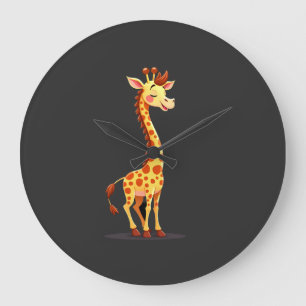Beste Giraffen-Kunst für Männer Frauen Erwachsene Große Wanduhr