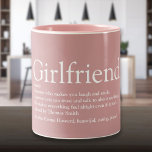 Beste Girlfriend Definition Girl Pink Zweifarbige Tasse<br><div class="desc">Personalisieren Sie für Ihre Freundin,  um ein einzigartiges Talent,  Weihnachten oder Geburtstag Geschenk zu schaffen. Ein perfekter Weg,  ihr zu zeigen,  wie phantastisch sie jeden Tag ist. Entwickelt von Thisisnotme©</div>