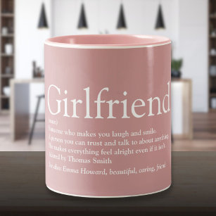 Beste Girlfriend Definition Girl Pink Zweifarbige Tasse