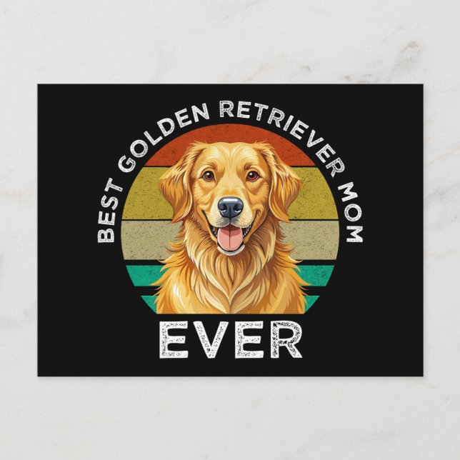 Beste Golden Retriever-Mutter überhaupt Postkarte (Vorderseite)
