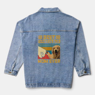 Beste Golden Retriever-Mutter überhaupt Retro Vint Jeansjacke