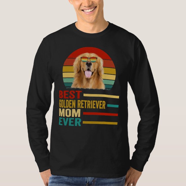 Beste Goldene Retriever Mama je Retro T-Shirt (Vorderseite)