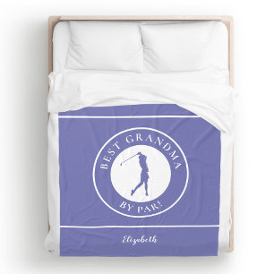 Beste Golf-Oma-Monogramm Pro Periwinkle Blau Fleecedecke