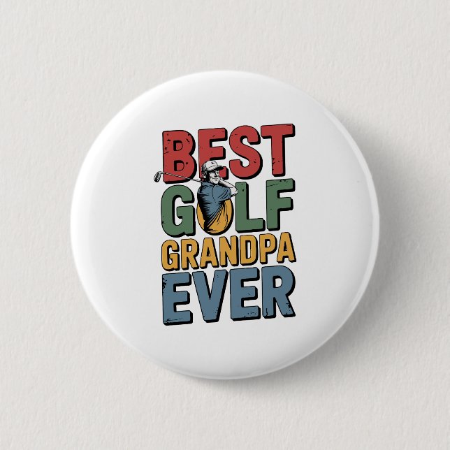Beste Golf Opa je Button (Vorderseite)