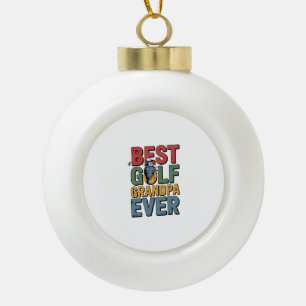 Beste Golf Opa je Keramik Kugel-Ornament