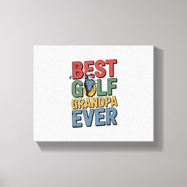 Beste Golf Opa je Leinwanddruck (Vorderseite)
