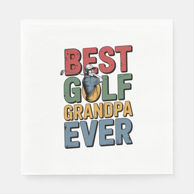 Beste Golf Opa je Serviette (Vorderseite)