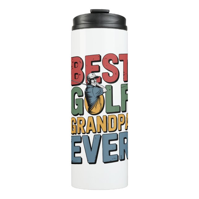 Beste Golf Opa je Thermosbecher (Vorderseite)