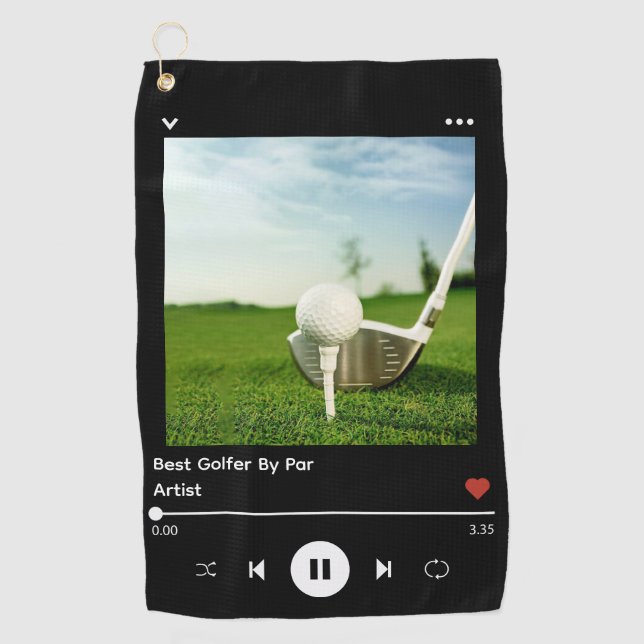 Beste Golfer Grandpa Song Cover Geburtstag Trendy Golfhandtuch (Vorderseite)