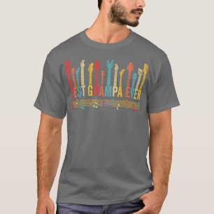 Beste Grampa je Daddy Guitar Vathers D T-Shirt