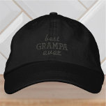 Beste Grampa je Moderne einfache Typografie Bestickte Baseballkappe<br><div class="desc">Best Grampa Ever einfache Typografie.</div>