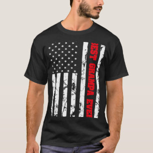 Beste Grampa je US Vintage Flagge Patriotic Grandf T-Shirt