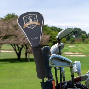 Beste Grampa nach Par Monogramm Golf Headcover