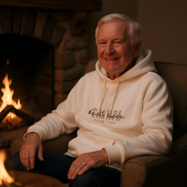 Beste Grampa seit 20XX Moderne, einfache Preppy Hoodie (Von Creator hochgeladen)