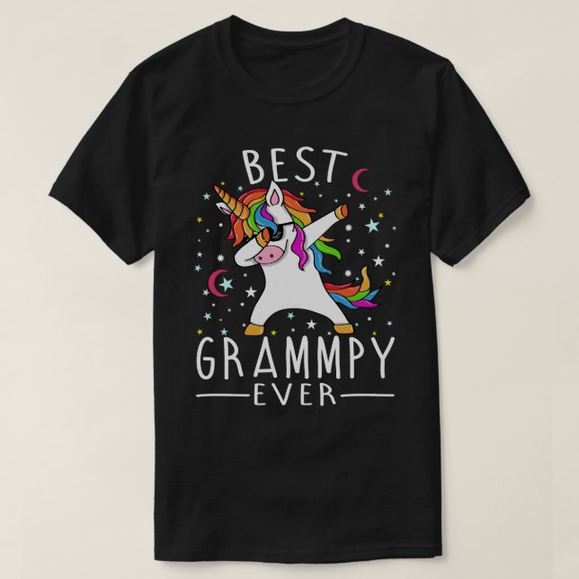 Beste Grampie je Dabbing Einhorn T-Shirt (Design vorne)
