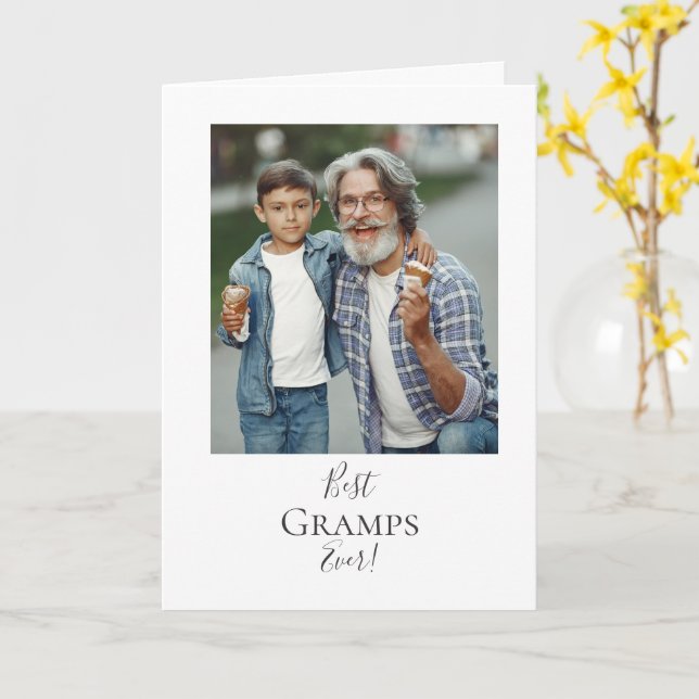 Beste Gramps je! Karte (Gelbe Blume)