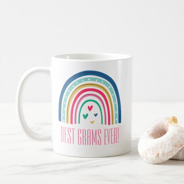 Beste Grams je Regenbogen Kaffeetasse (Mit Donut)