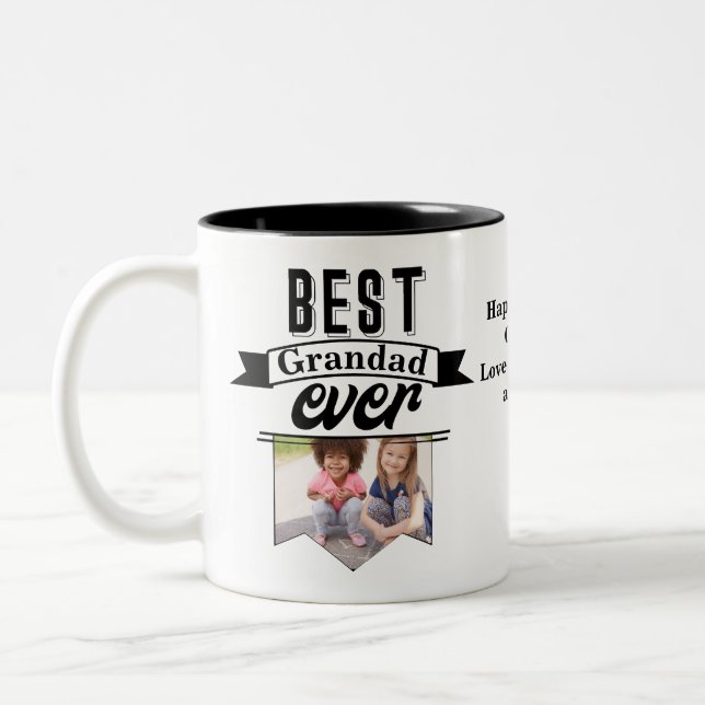 Beste Grandad-Fotovorlage je Zweifarbige Tasse (Links)