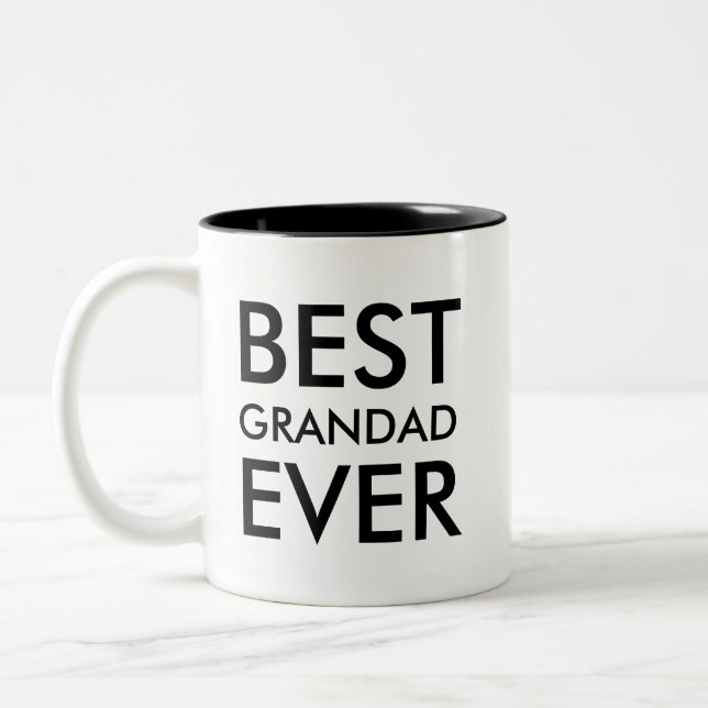 Beste Grandad je | Valentinstag Zweifarbige Tasse (Links)