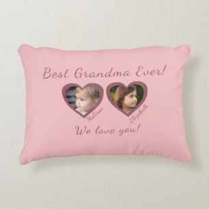 Beste Grandma Custom Two Foto Template Dekokissen