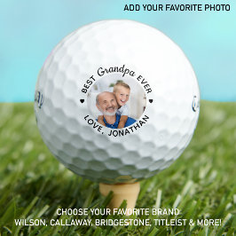 Beste GRANDPA je - Golfer - Personalisiertes Foto Golfball