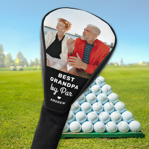 Beste GRANDPA nach Par Vatertag Custom Foto Golf Headcover
