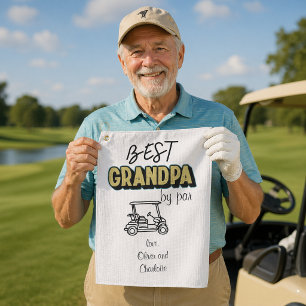 Beste Grandpa Par Golf Cart Golfhandtuch