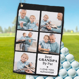 Beste GRANDPA Par - Personalisiert 5 FotoCollage Golfhandtuch