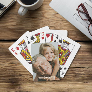 Beste Grandpa Personalisiertes Foto Spielkarten