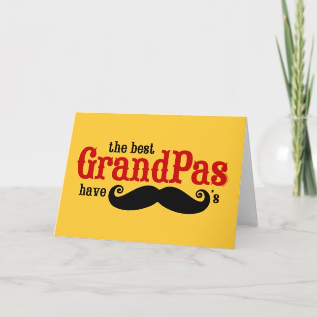 Beste Grandpas haben Mustaches Card Karte (Vorderseite)