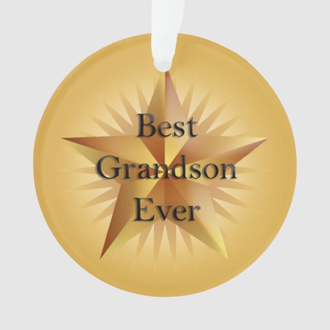Beste Grandson je Star Ornament (Vorderseite)