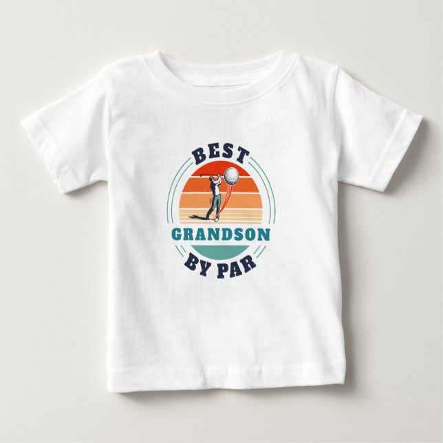 Beste Grandson nach Par Retro-Logo Baby T-shirt (Vorderseite)