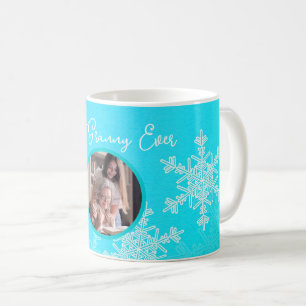 Beste Granny je Blue Snowflakes Minimalistischer T Kaffeetasse