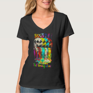 Beste Granny je Skull Gefärbte Krawatte Hippie Mut T-Shirt