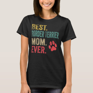 Beste Grenz-Terrier-Mama je Vintag Mutterhund T-Shirt