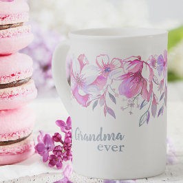 Beste Großartigste Oma je - Rosa Blume Prozellantasse