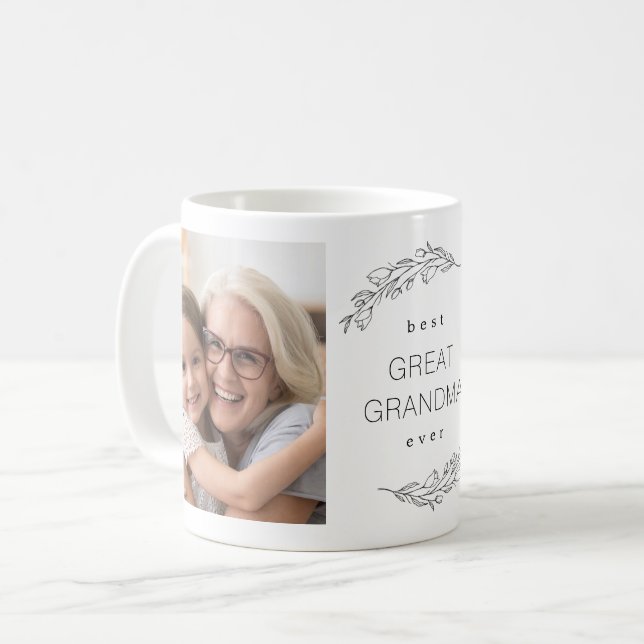 Beste große Großmutterüberhaupt Kaffeetasse (Vorderseite Links)